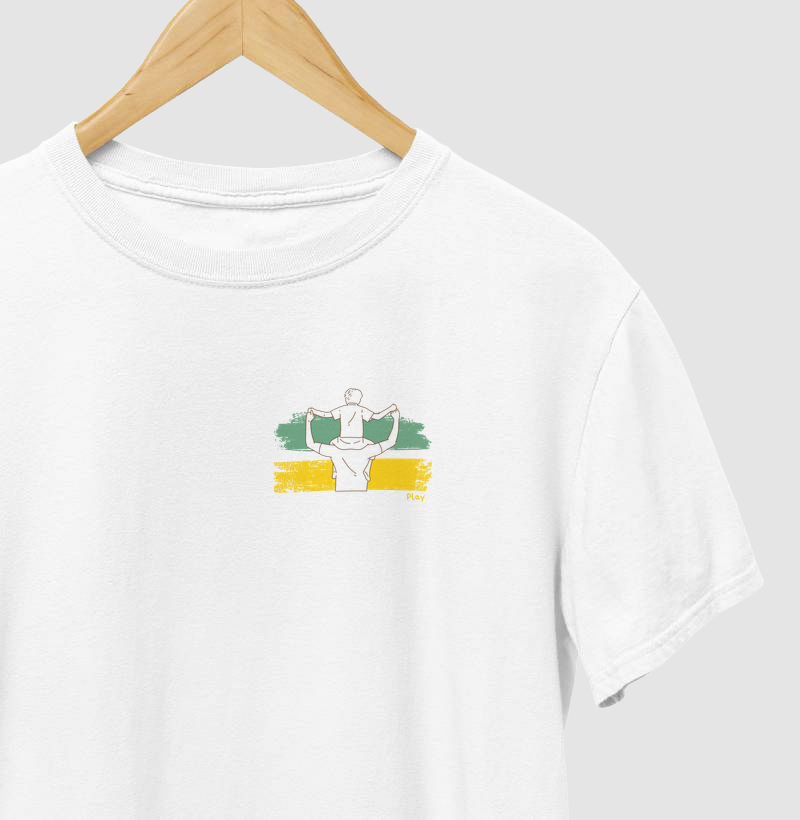 Camiseta Filho e Pai Torcendo para o Brasil