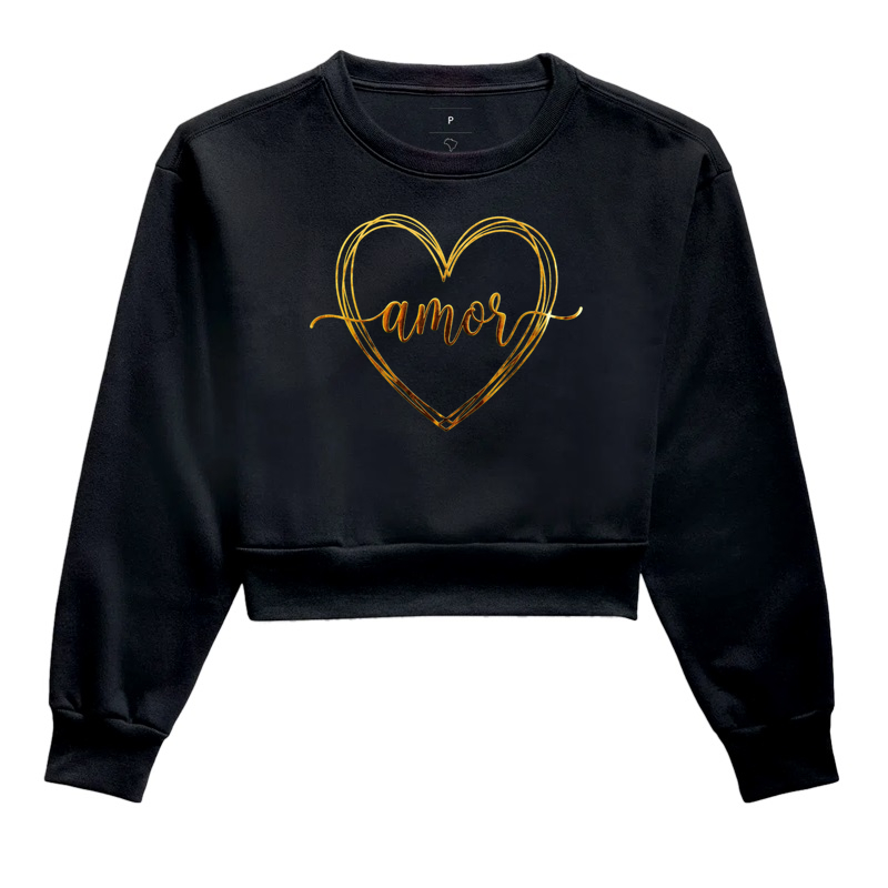 Amor - Cropped Moletom