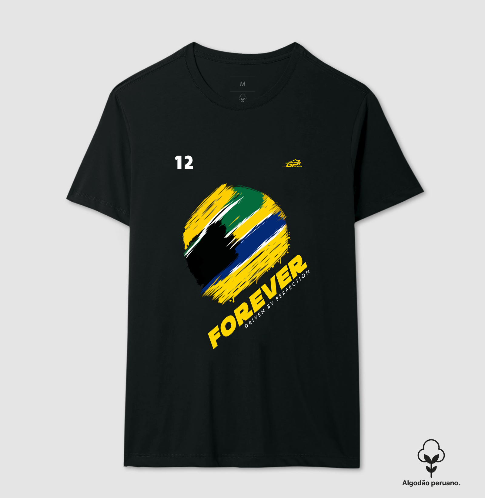 Forever #12 inspirada em Ayrton Senna - Camiseta Algodão Peruano