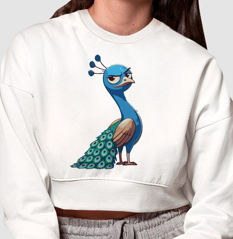 Cropped Moletom - Soberba - Pavão 