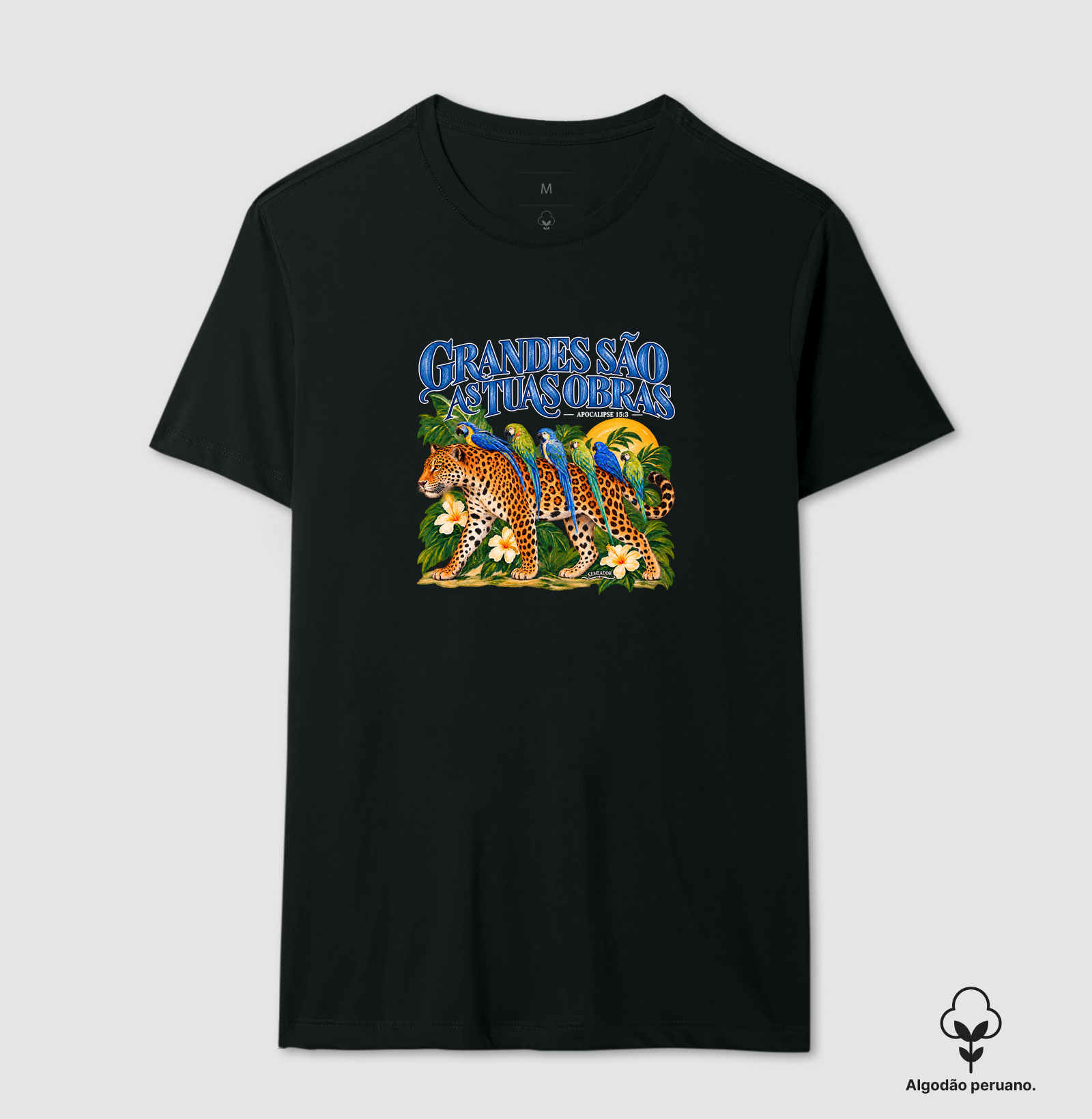 Camiseta Algodão Peruano Feminina Grandes São as Tuas Obras