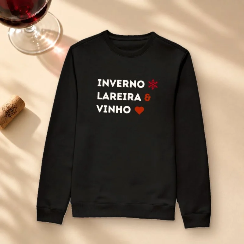 Moletom Inverno e Vinho - Suéter Moletom