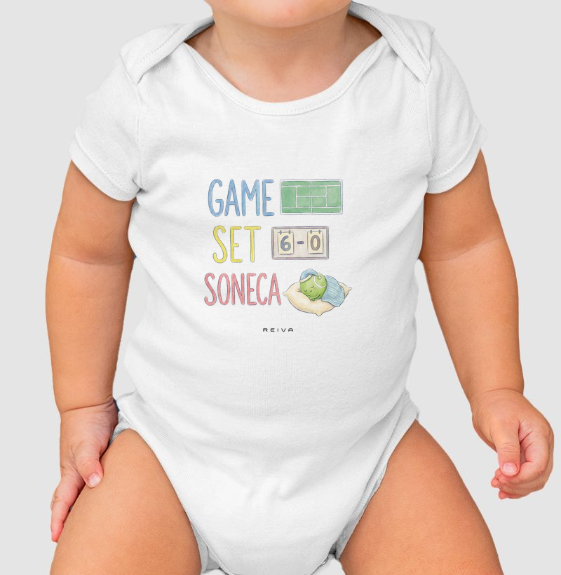 Body de Bebê Tênis: Game, Set, Soneca