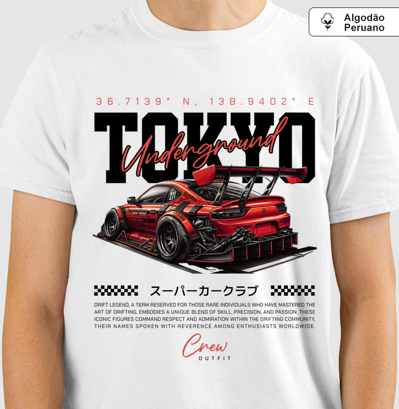 Camiseta Algodão Peruano - Tokyo Underground Drift