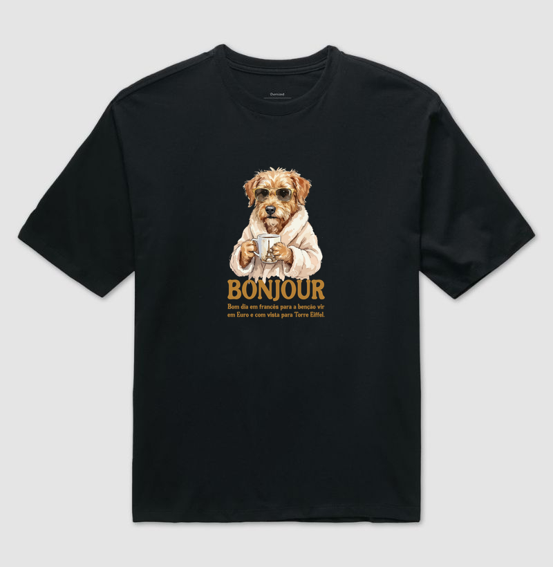Bonjour - Camiseta Oversized