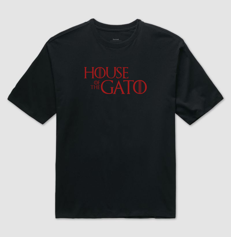 House of Gato | Lettering - Camiseta Oversized