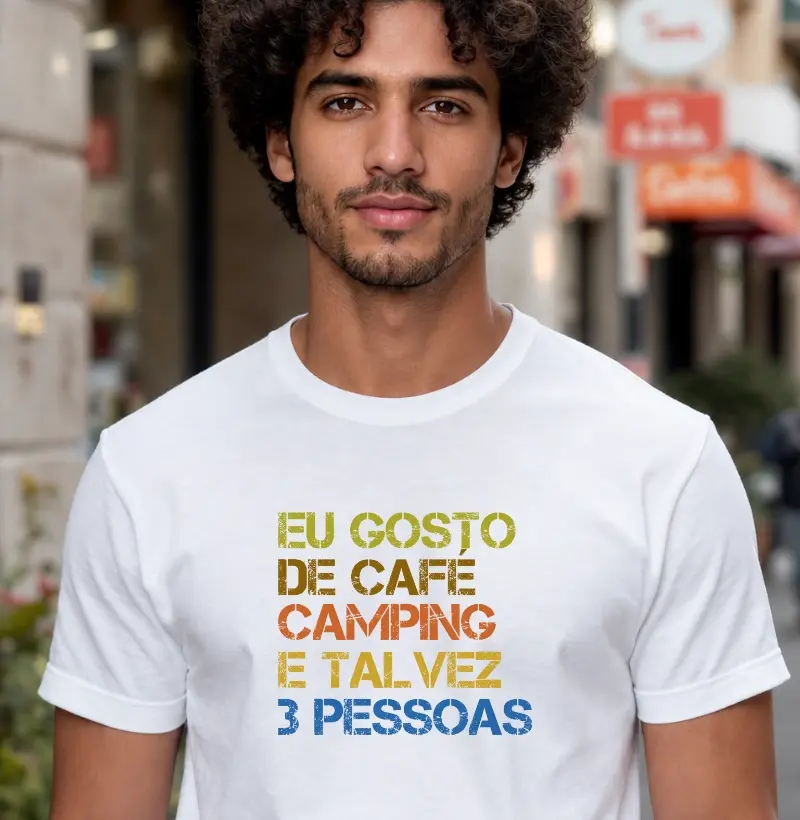 Camiseta Alma Outdoor | Café, Camping & Pouca Gente