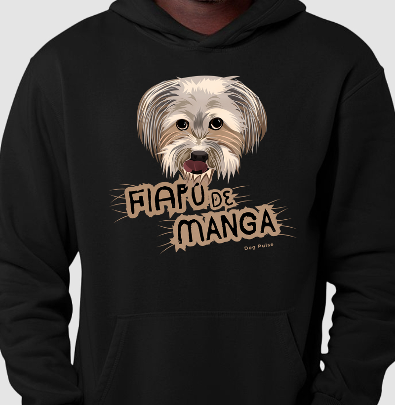 Hoodie Moletom Dog Pulse - Fiapo de Manga Beige