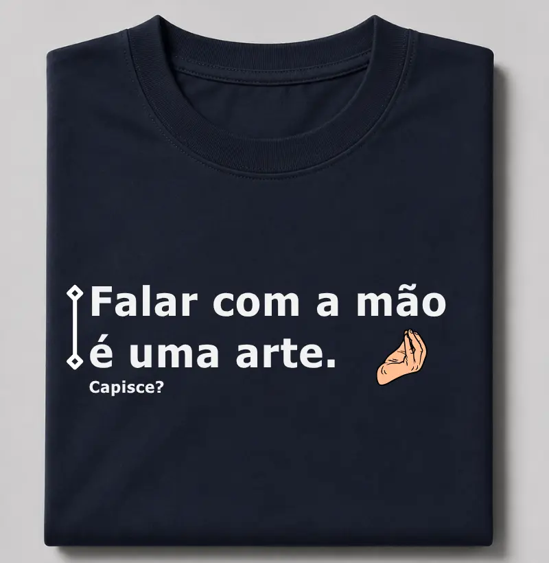 Falar com a mão é uma arte. 