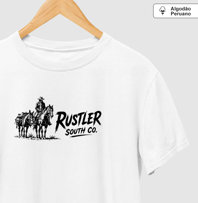 Camiseta Country Algodão Peruano Masculina e Feminina Rustler South Horseman