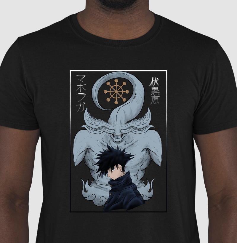 Camiseta Megumi Fushiguro – Edição Mahoraga Awakening