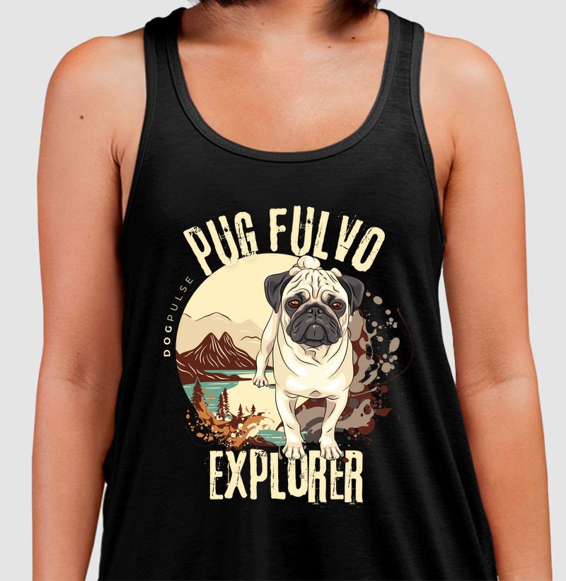 Camiseta Regata Dog Pulse Pug Fulvo Explorer – Endless Curiosity