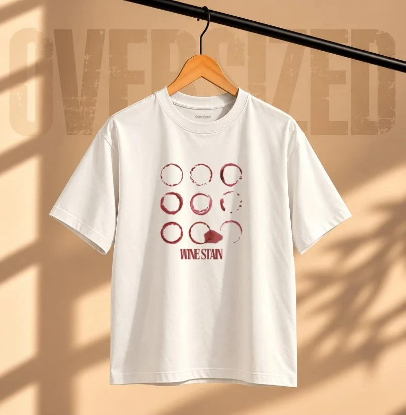 Camiseta Wine Stain - Camiseta Oversized
