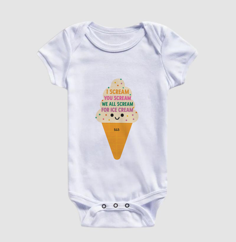 Body Infantil Ice Cream B&B