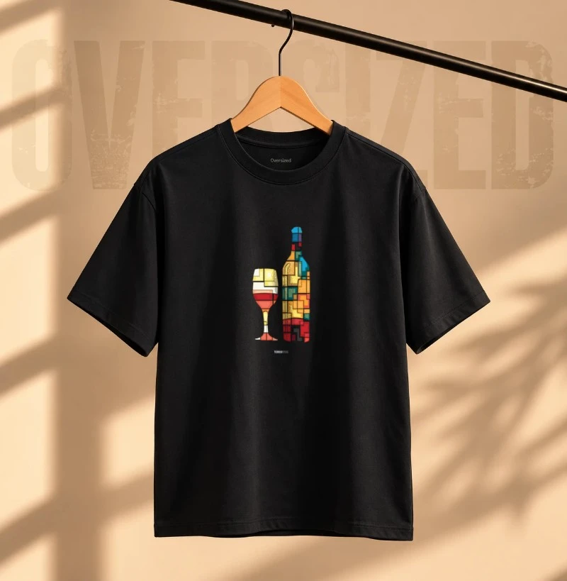 Camiseta A Arte do Vinho - Camiseta Oversized