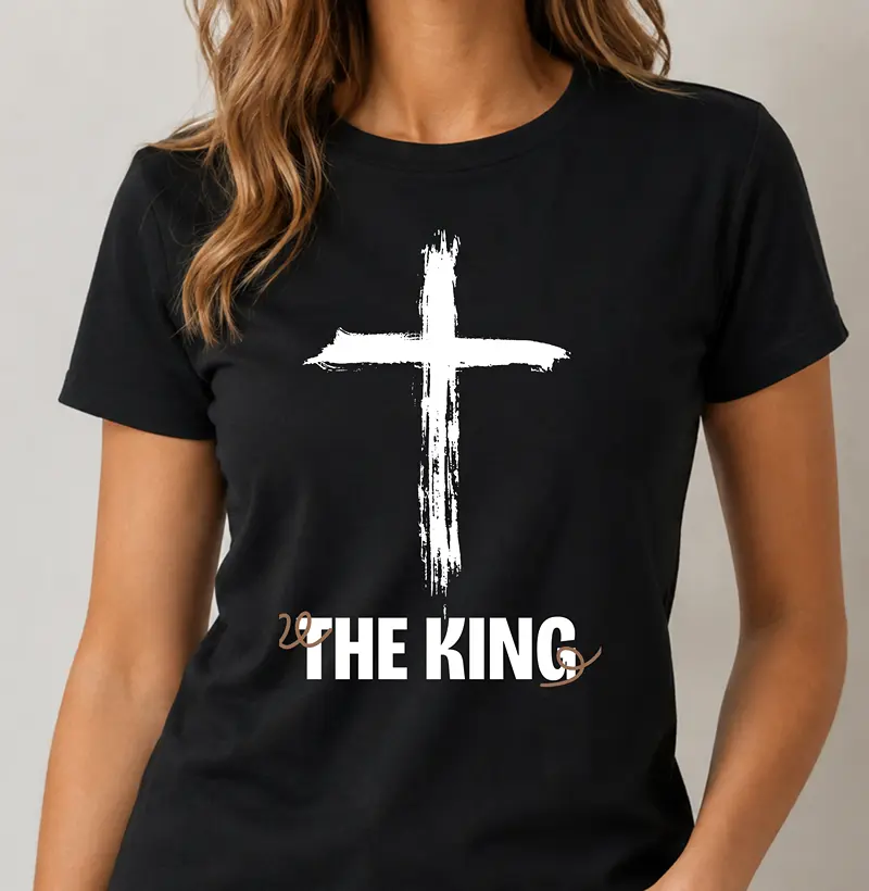 Camiseta Feminina CRUZ THE KING - Estampa Branca - Camiseta