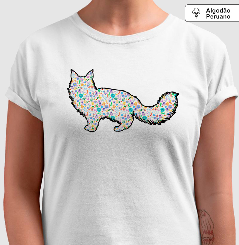 Camiseta Angorá Floral - Pelo & Pano