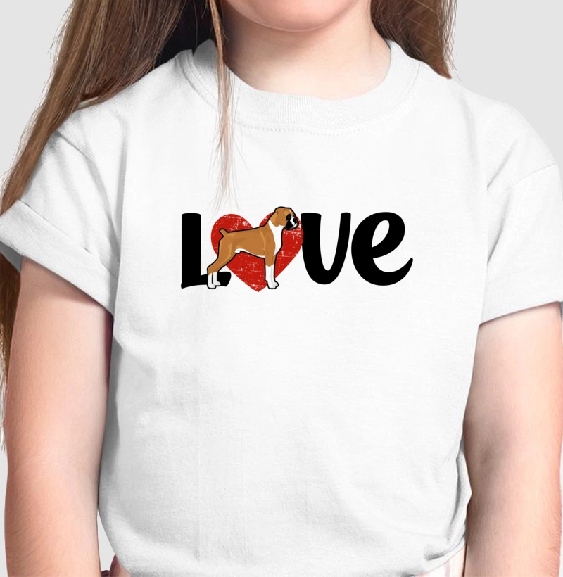 Camiseta Infantil Boxer Love
