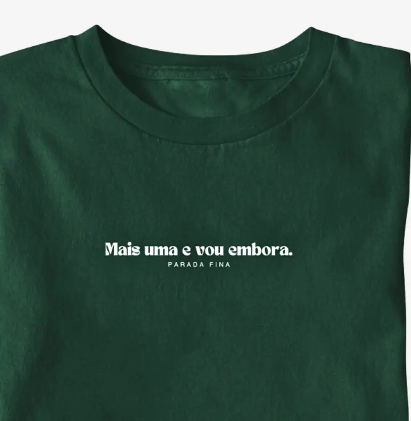 Mais uma e vou embora.