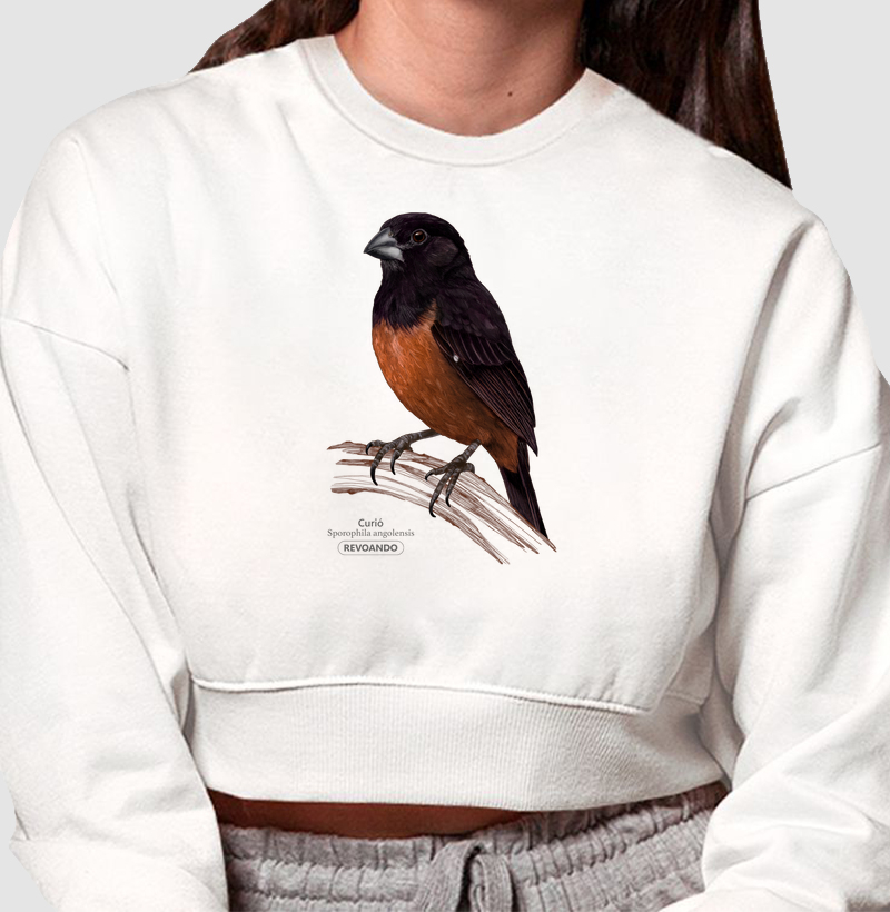 Inky Aves - Curió - Moletom Cropped