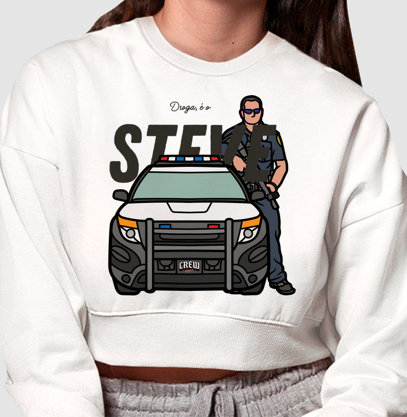 Cropped Moletom - Droga É O Steve