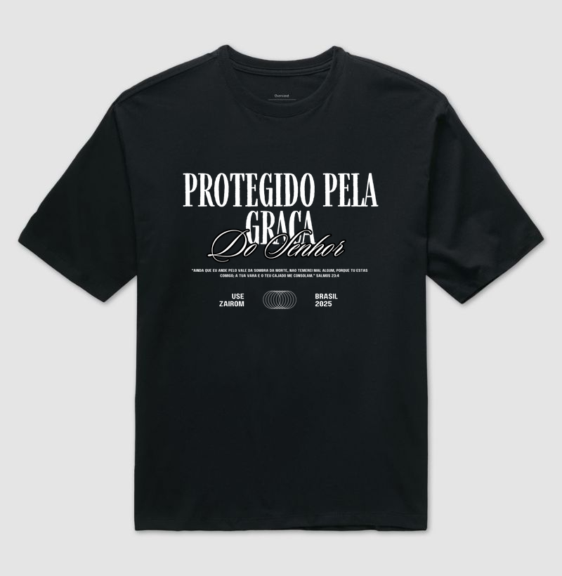 Camisa Oversized Protegido Pela Graça