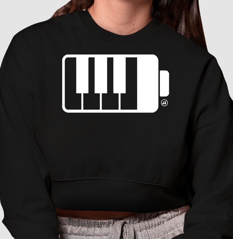 Bateria em Notas - Cropped Moletom