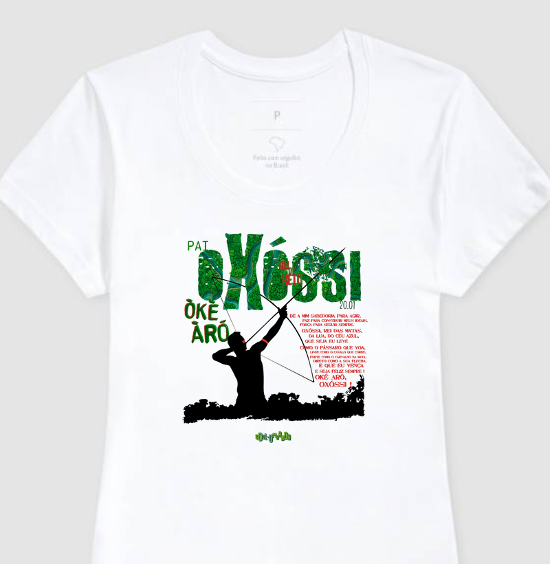camiseta OXÓSSI oração feminina