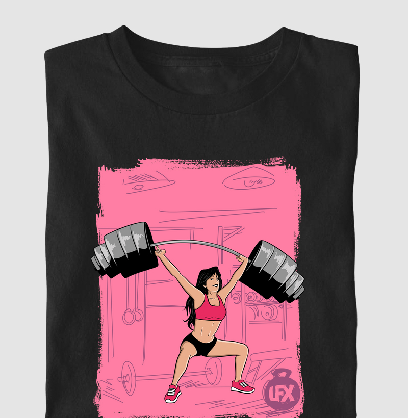 Mulher Levantando Barra v01 Infantil