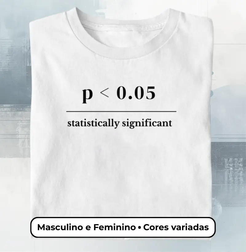 Camiseta p < 0.05 – Estatisticamente Significativo | Masculina e Feminina