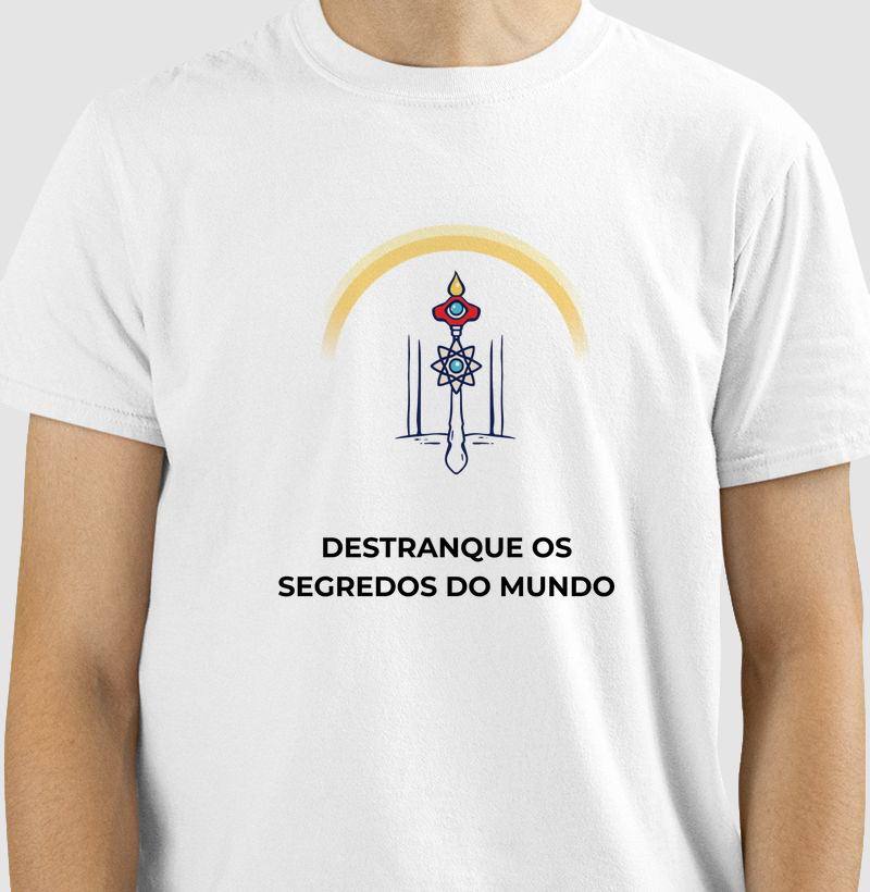 Camiseta destranque os segredos do mundo