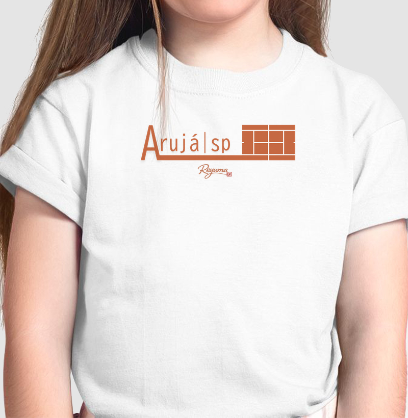 Camiseta Infantil, menino, menina, juvenil, Tennis “Arujá SP - Saibro” - Algodão 100% 