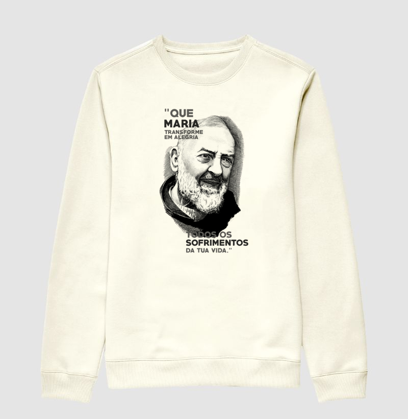 Suéter Moletom São Pio frase