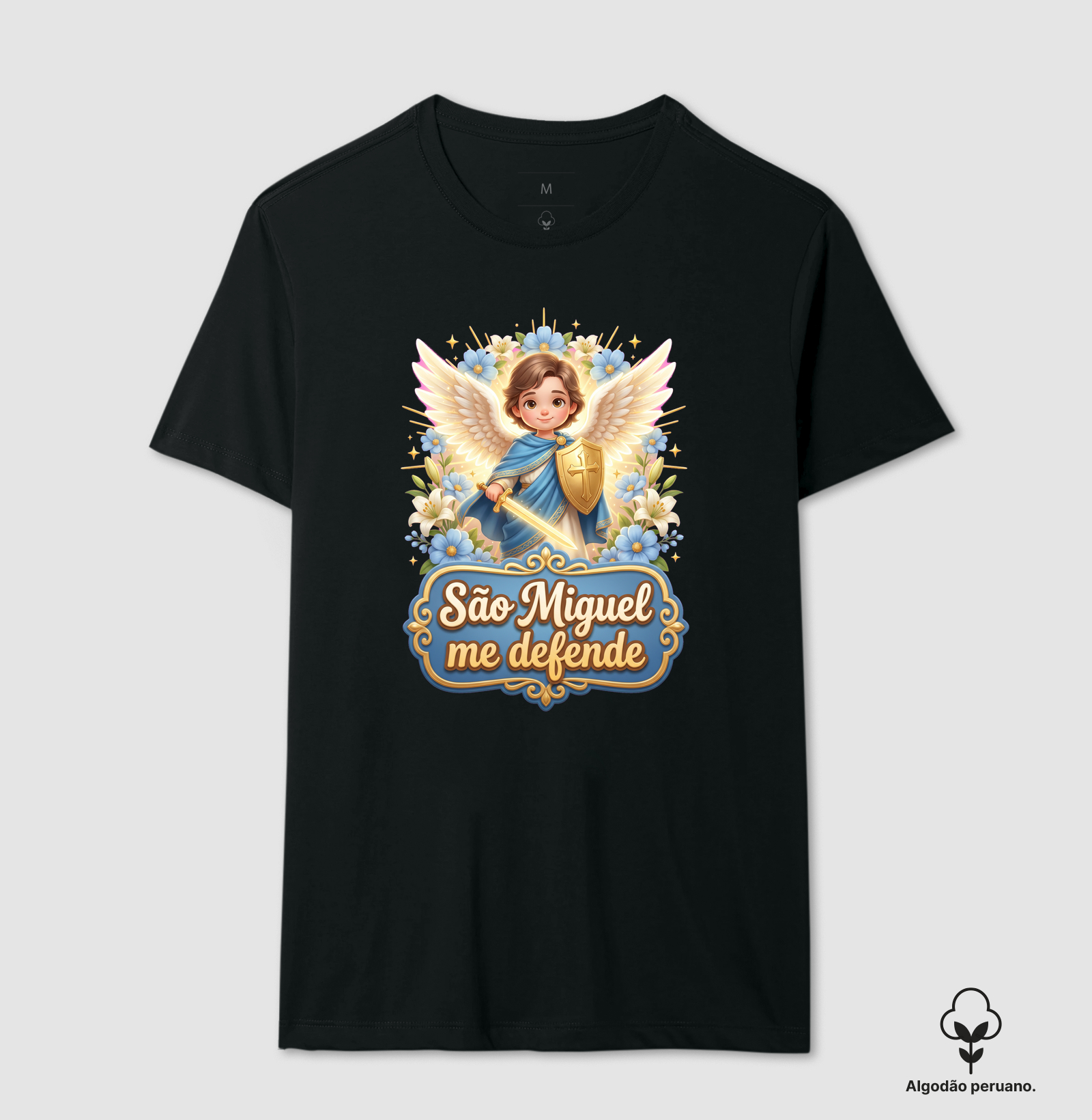 São Miguel - Me Defende - Camiseta Algodão Peruano