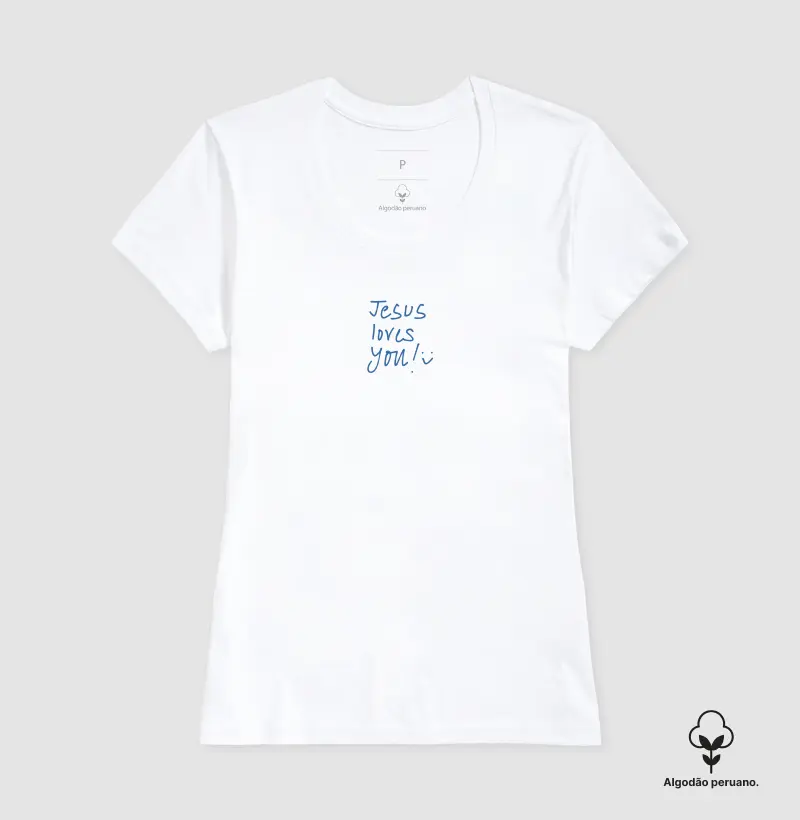T-SHIRT PIMA FEMININA JESUS LOVES YOU