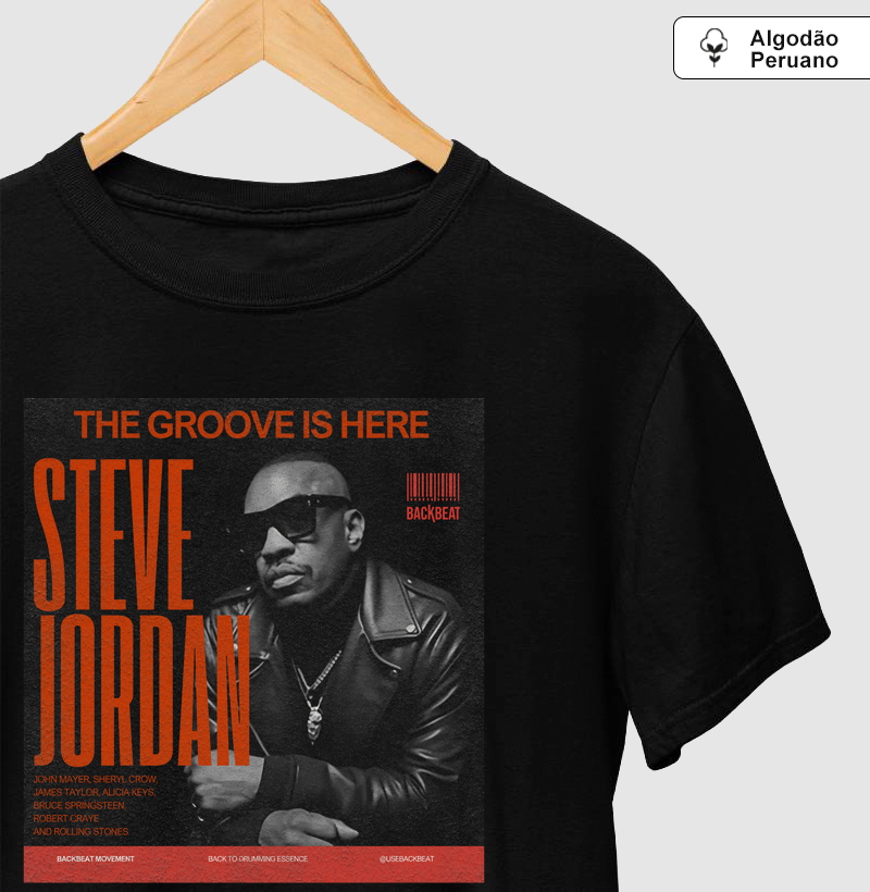 Camiseta [Limited Edition] The Groove IIs Heare - Preta (em Pima Peruano) 