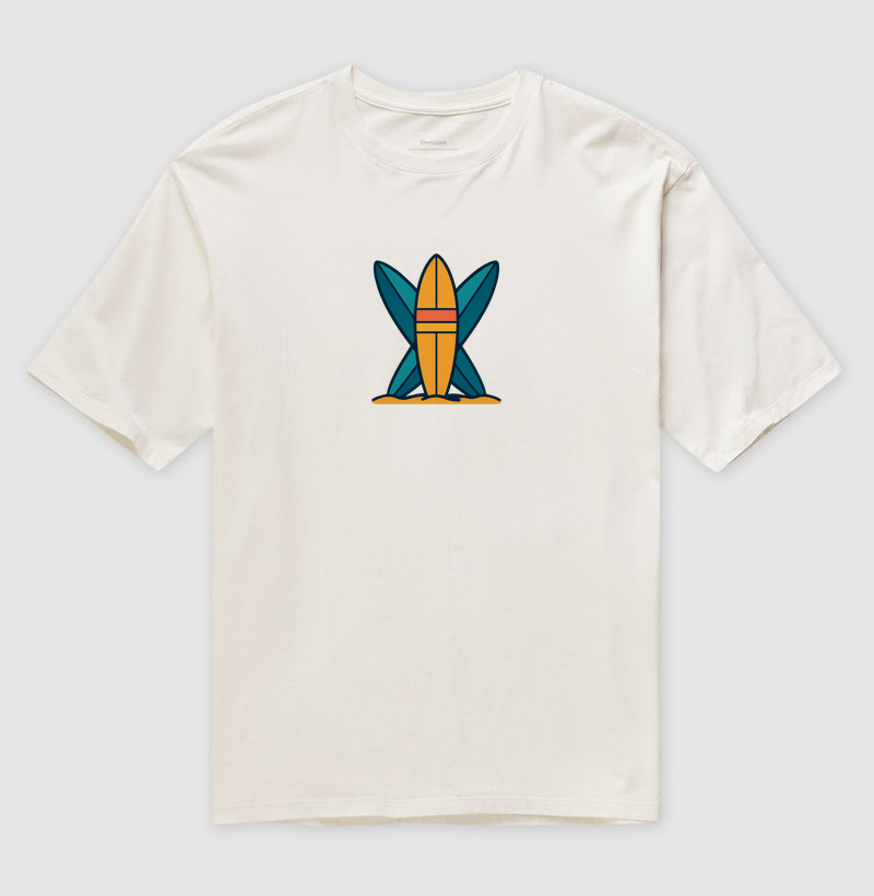Camiseta Oversized Três Pranchas – Praia & Orla | Posto80