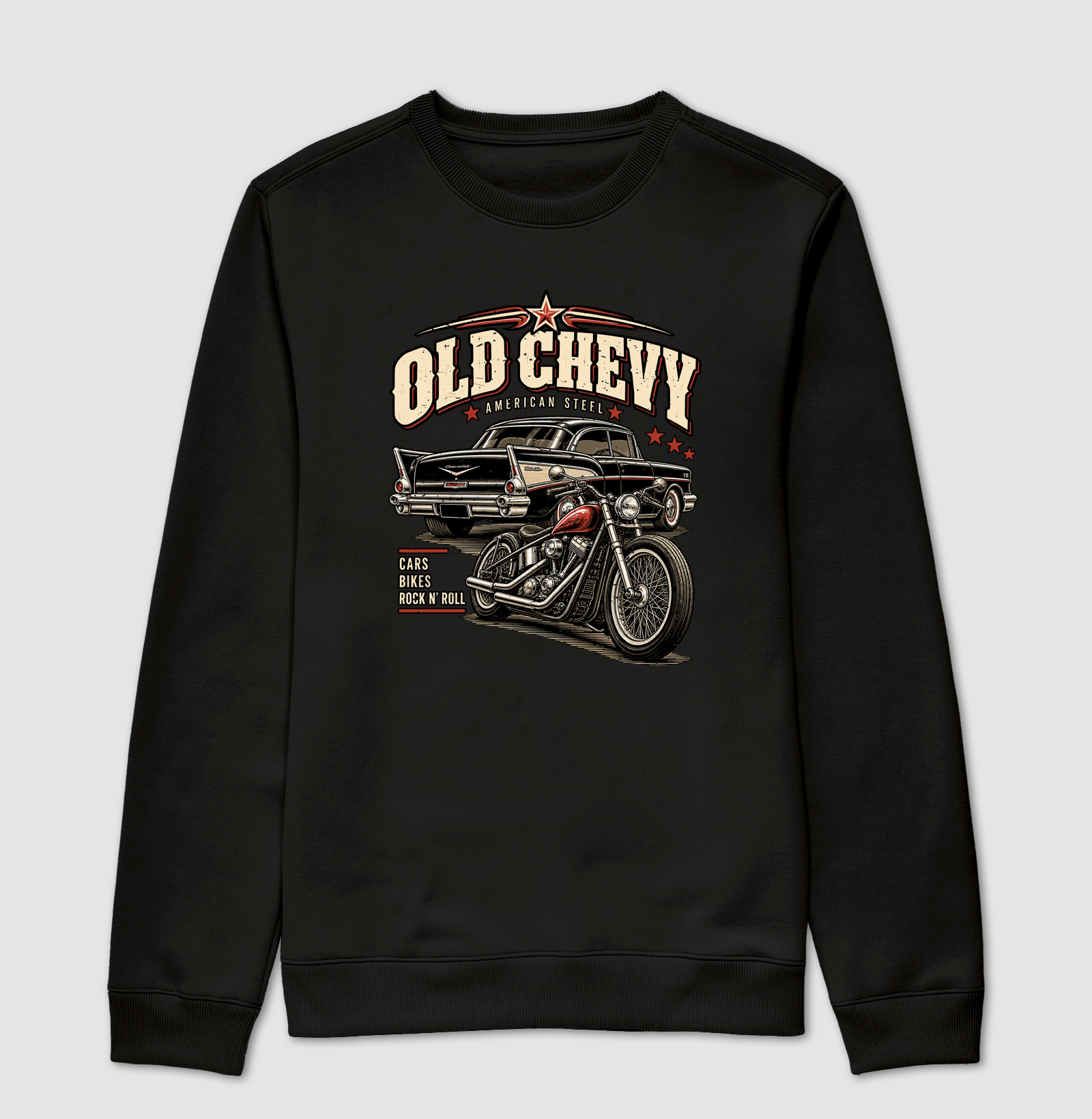 American Steel | Steel & Wheels - Old Chevy - Suéter Moletom