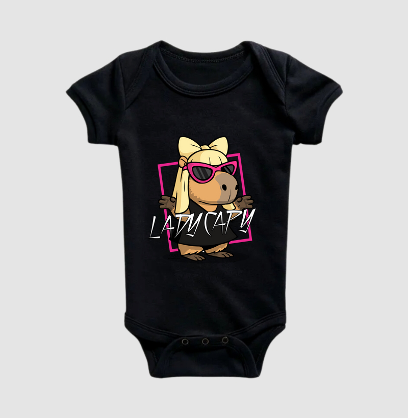 Camiseta Capivara Lady Capy - Body Infantil