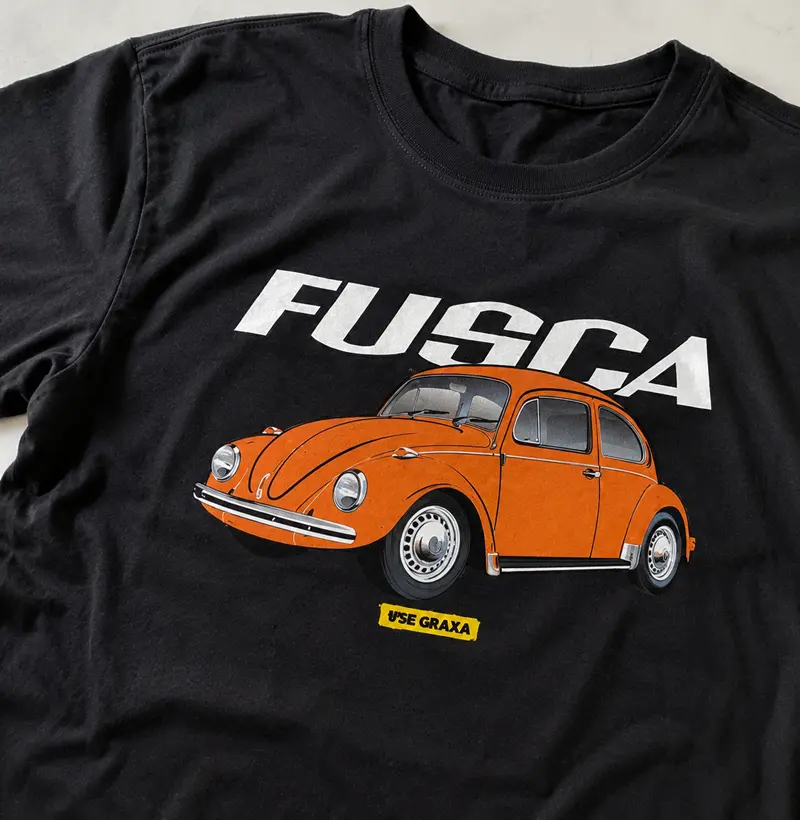 Fusca Laranja Escrita