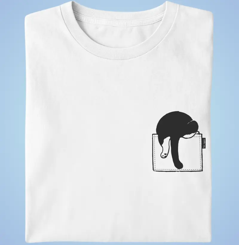 Camiseta Gato Curioso