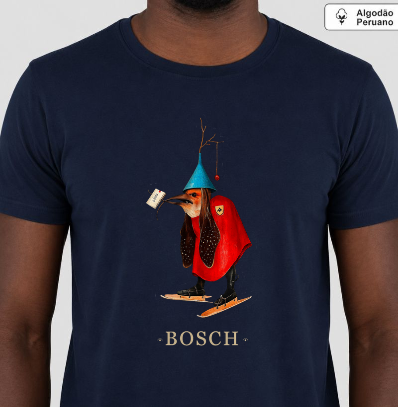 Camiseta Hieronymus Bosch – O Mensageiro | Dark Art | Algodão Peruano  