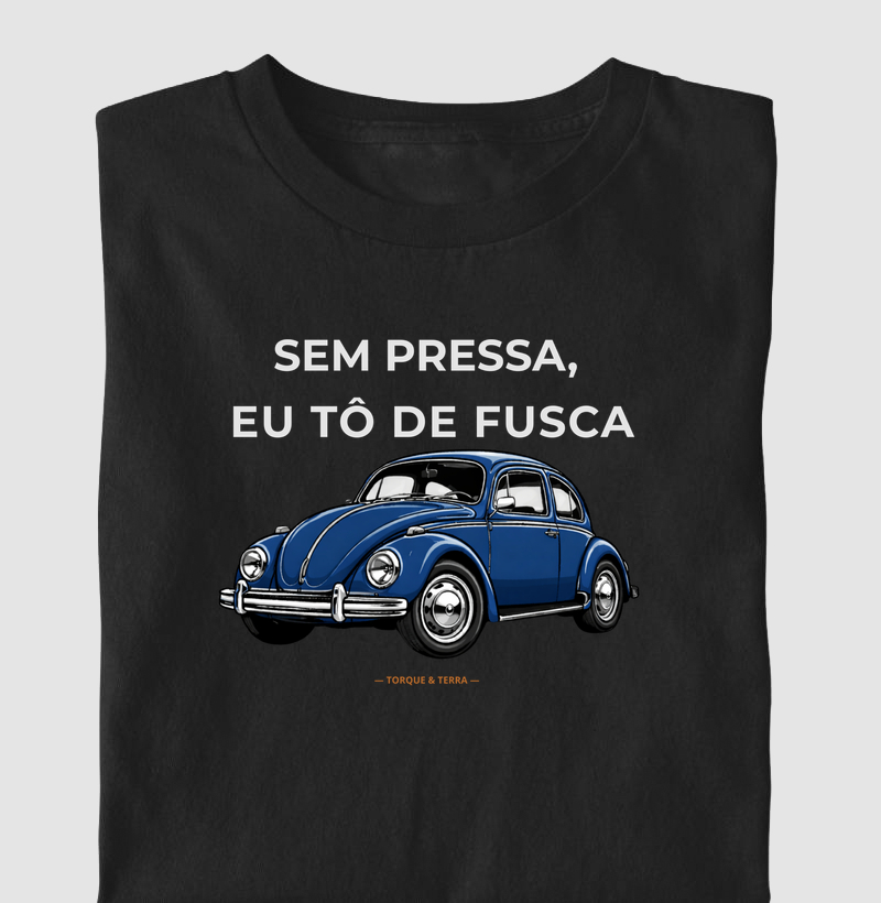 Sem pressa, eu tô de fusca - Azul Escuro