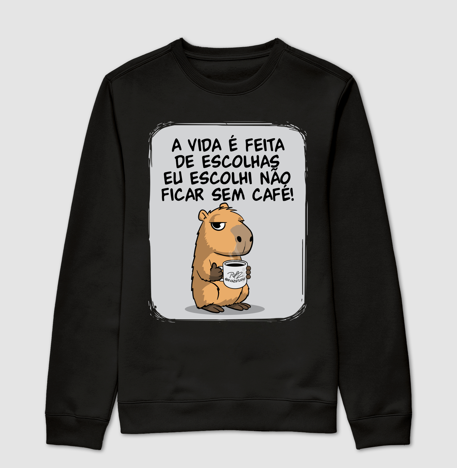 Camiseta Capivara Café - Suéter Moletom