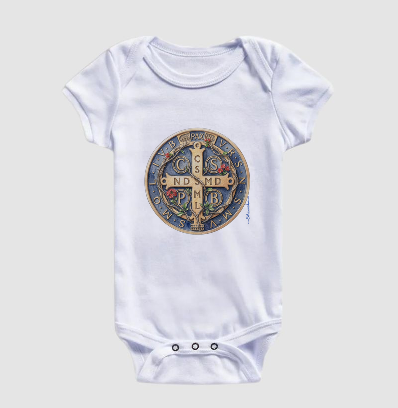 Medalha de São Bento Coroa-de-Cristo (aquarela)