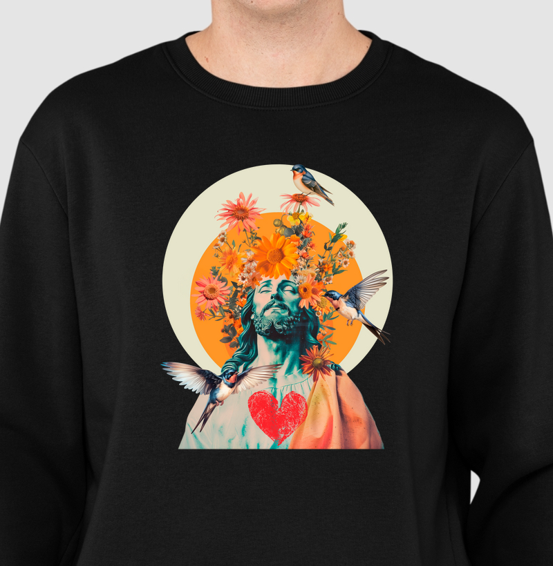 Colagens - Jesus & Andorinhas - Moletom