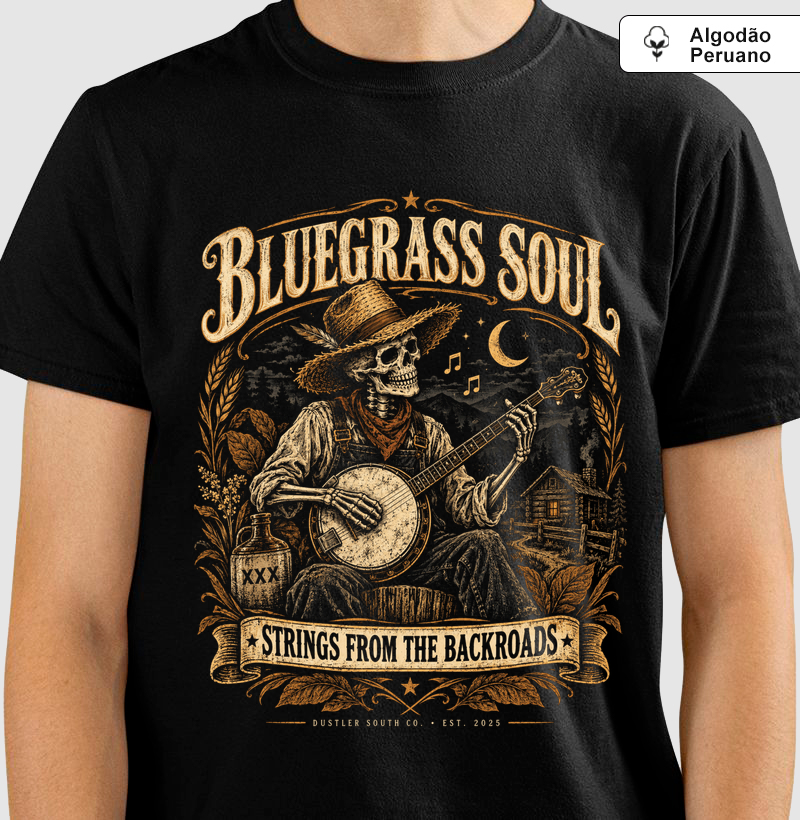 Camiseta Country Masculina Bluegrass Soul Dustler South Co.