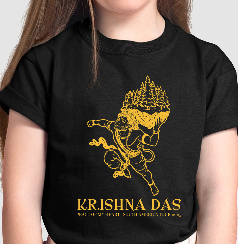 Hanuman Mountain - Camiseta Infantil - Estampa Amarela