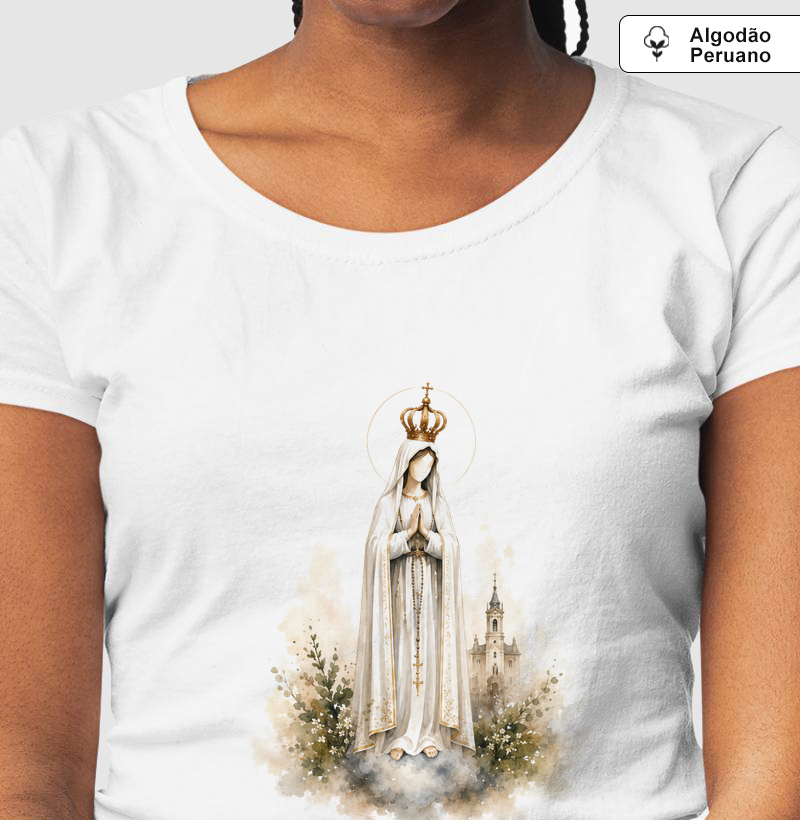  Coleção Sob o Manto - Camiseta Nossa Senhora de Fá