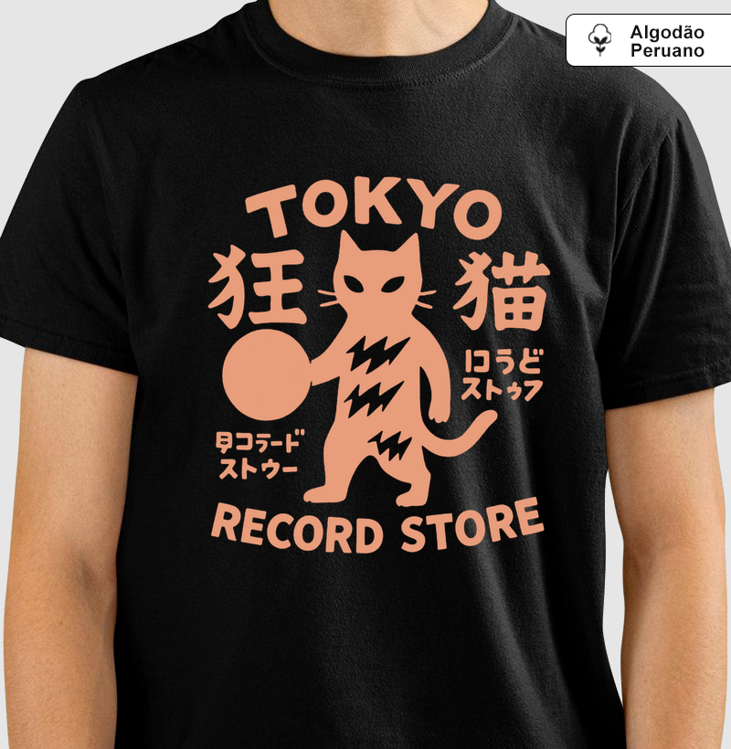 Camiseta Algodão Peruano Tanguis Tokyo Record Store